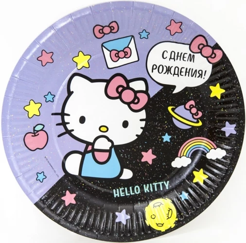 Тарелки Hello Kitty, С Днем Рождения!, 6 шт