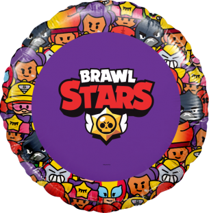 Шар Круг, Brawl Stars, Команда бойцов, дизайн №1, Фиолетовый, 1 шт