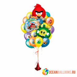 Букет «Сердитые птицы 2» из 23 шаров