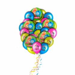 Букет фиксики из 19 воздушных шариков