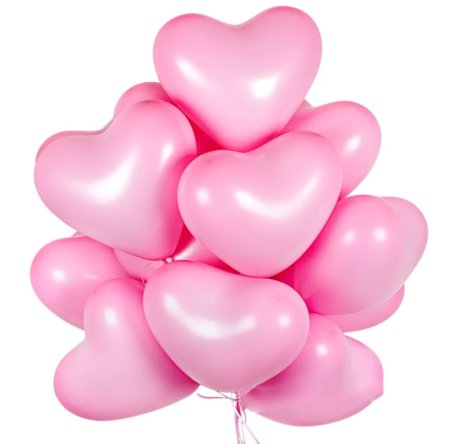 Латексный воздушный шар-сердце Фуше