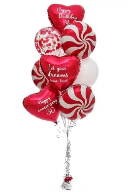 Букет из шаров на 14 февраля