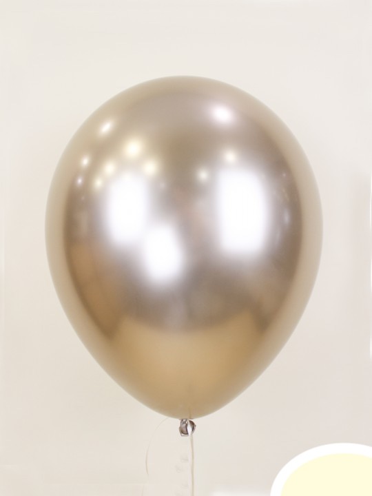 Латексный шар с гелием Шампань хром 35см